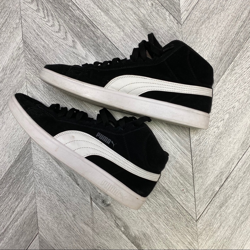 Puma | Men’s Smash V2 Mid Black Sneakers Size 8.5 - Picture 6 of 8